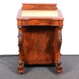 Victorian walnut Davenport desk