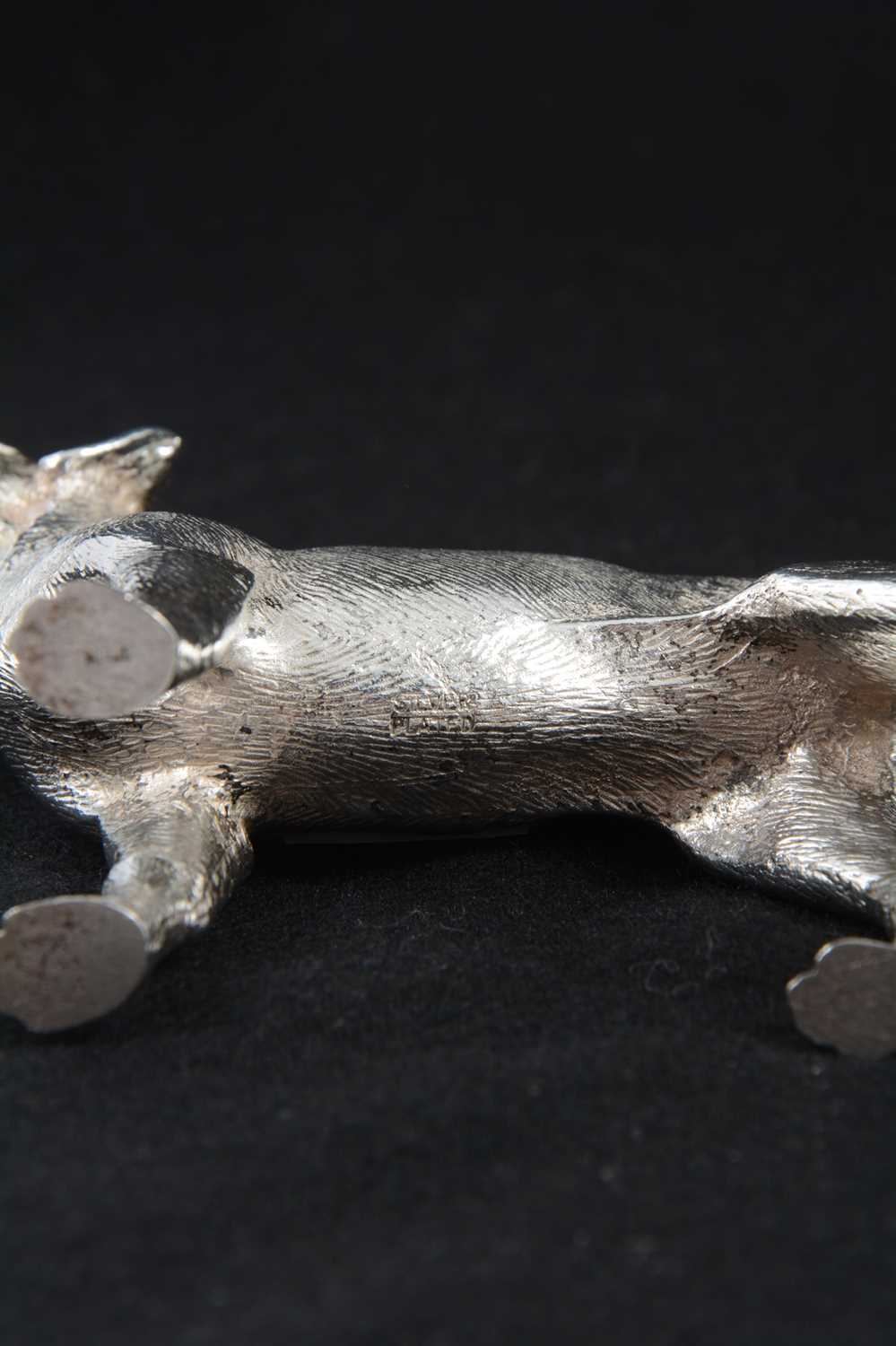 Silver-plated model of a Labrador, by A E Jones - Image 4 of 4