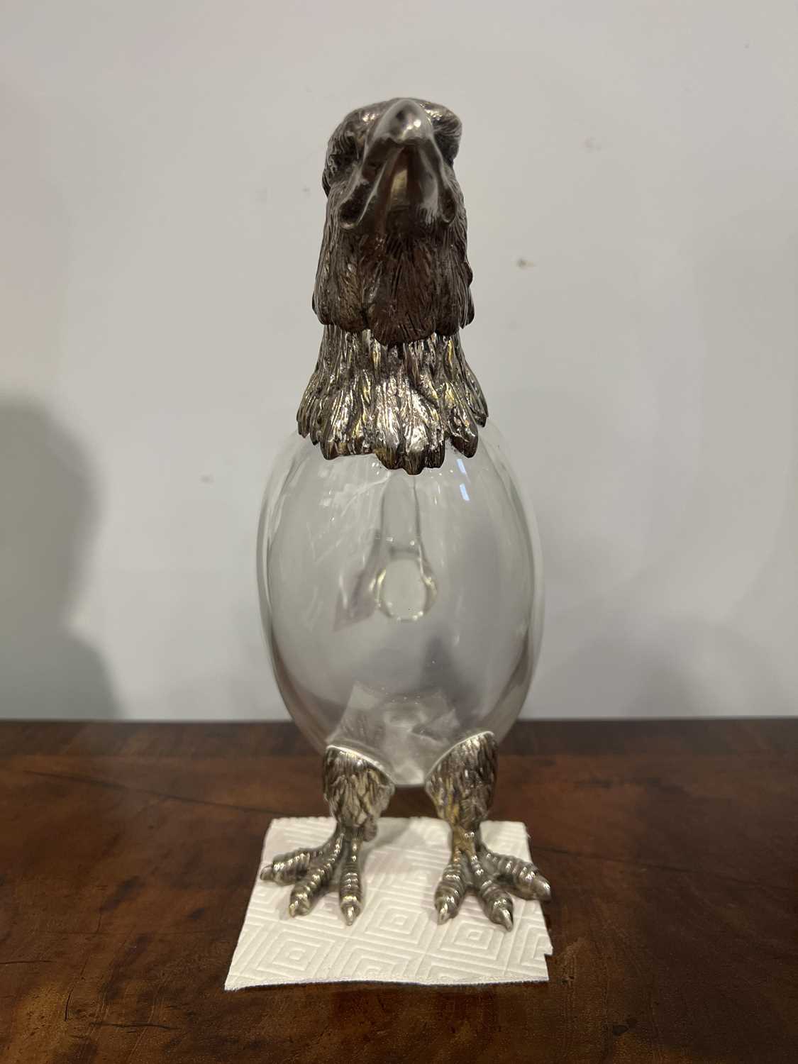 An early 20th century novelty decanter/ claret jug in the form of an eagle - Image 3 of 6