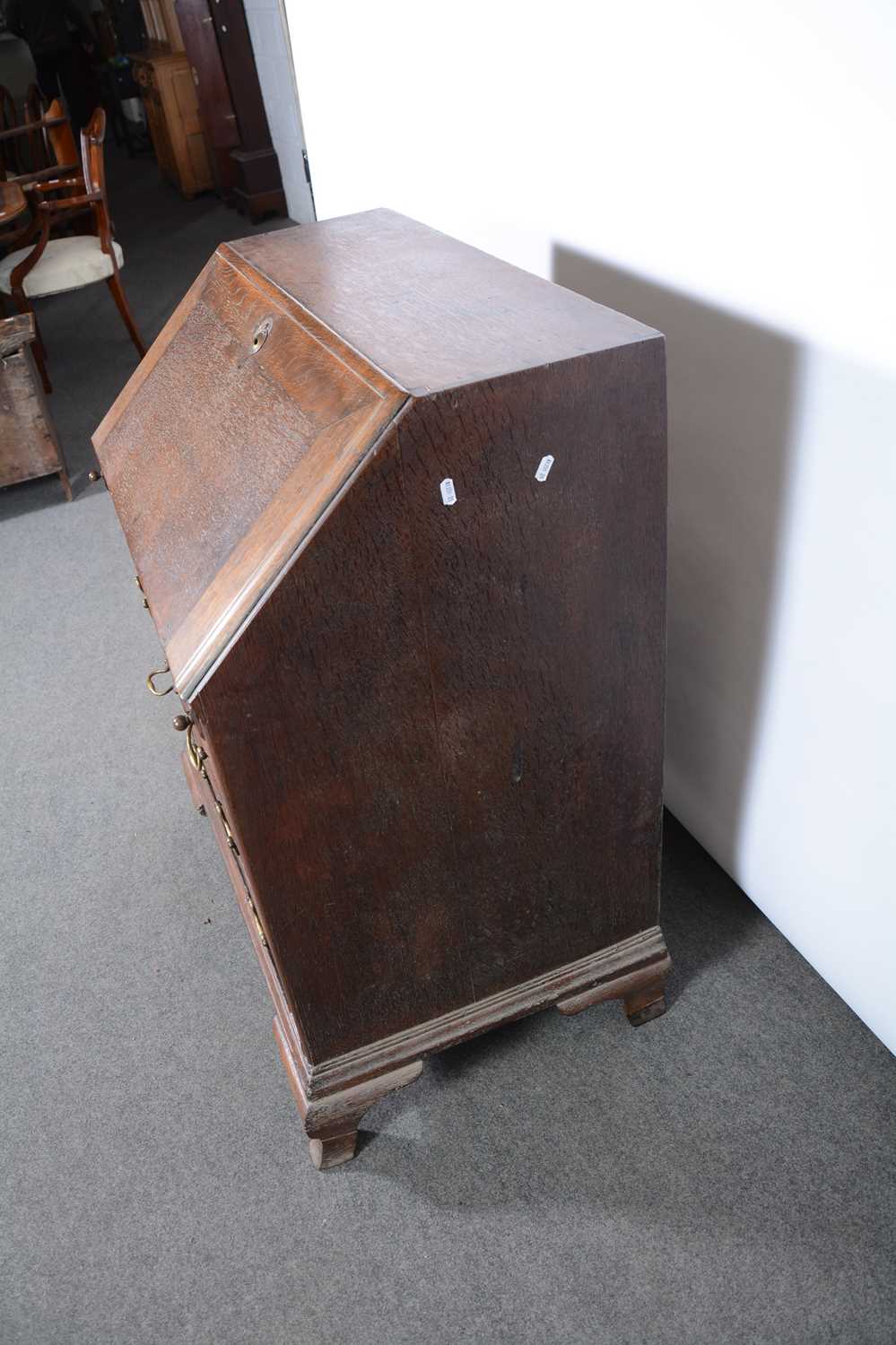 George III oak bureau - Image 3 of 8