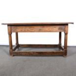 Joined oak refectory table, 18th Century