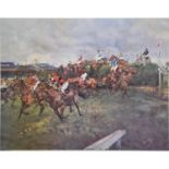 Two coloured racing prints, We Three Kings, and The Grand National