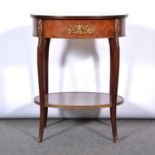 French mahogany occasional table,