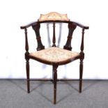 Edwardian corner chair,