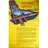 Original London Transport poster 'Oxford Circus' cutaway illustration.