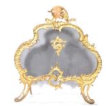 French cast and gilt metal fire guard,
