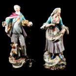 Pair of Meissen porcelain figures.