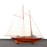 Handmade model pond yacht,