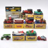 Eleven Corgi, Matchbox and Husky die-cast models, some boxed.