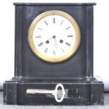 Victorian slate mantel clock