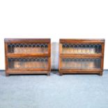 Four Globe Wernicke bookcase sections,