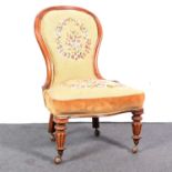 Victorian mahogany nursing chair,