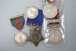An India GSM with Burma 1885-7 clasp to 1167 Clr. Sergt. Doidge (or Dadge) 2d. Bn. L’pool R.