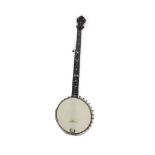 A Windsor Premier banjo model 3,nut to bridge 26.5 inches, 22 frets, with chrome body and open