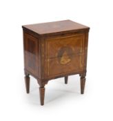 A late 18th century North Italian rosewood 'Comodino' in the manner of Giuseppe Maggiolini,the