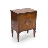 A late 18th century North Italian rosewood 'Comodino' in the manner of Giuseppe Maggiolini,the