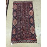 A Kelim flatweave geometric rug, 157 x 78cm