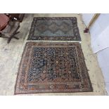 Two antique Caucasian rugs, larger 200 x 135cm