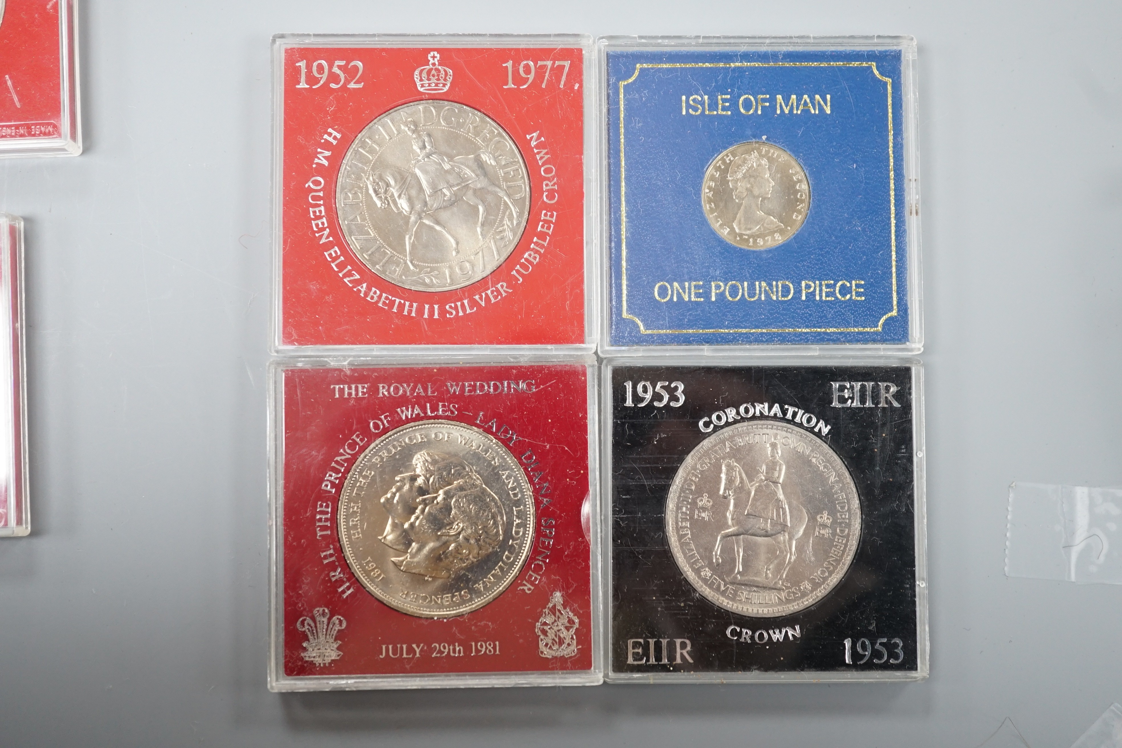A collection of coins including a Victoria crown and two florins - Image 6 of 8
