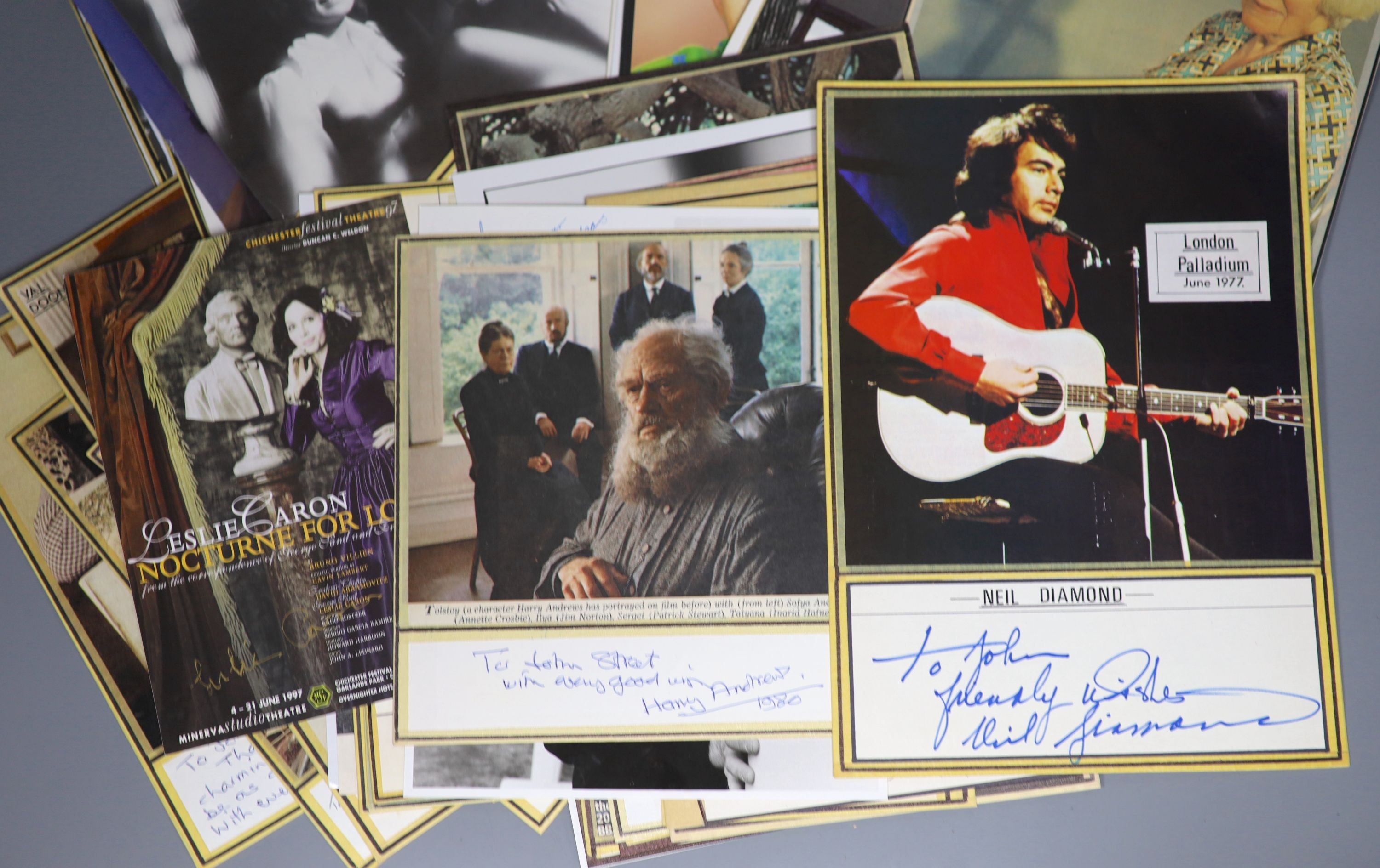 Assorted autographed photos to include Neil Diamond, Vera Lynn, Yul Brynner, etc. - Image 6 of 6