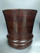 A large and heavy lignum vitae mortar 36cm