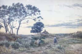 John James Bannatyne RSW (1835-1911), watercolour, ‘The path to the cottage’, signed, 34 x 51cm.
