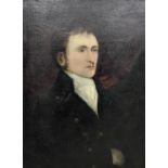 19th century English School, oil on canvas, Portrait of a gentleman, 68 x 50cm
