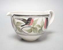 An Aldermaston pottery 'bird' jug, width overall 20cm