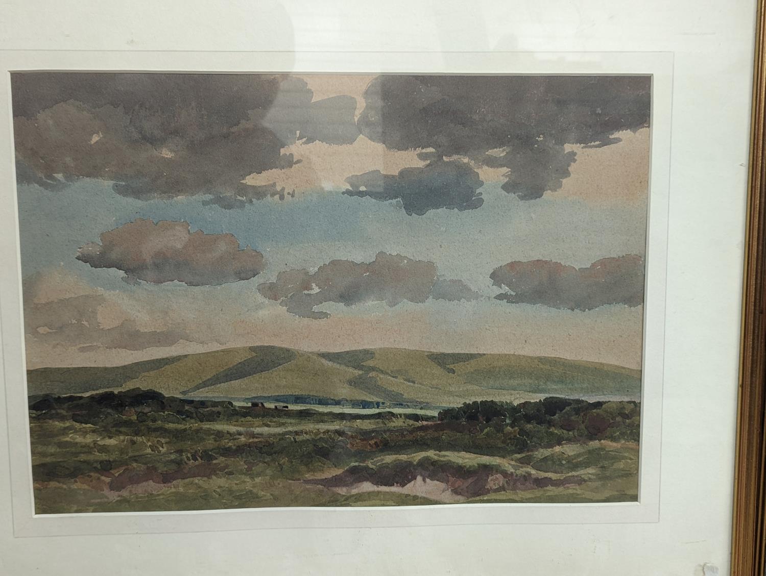 Walter Robert Stewart Acton (1879-1960), five watercolours, Views along the South Downs, largest - Image 4 of 6