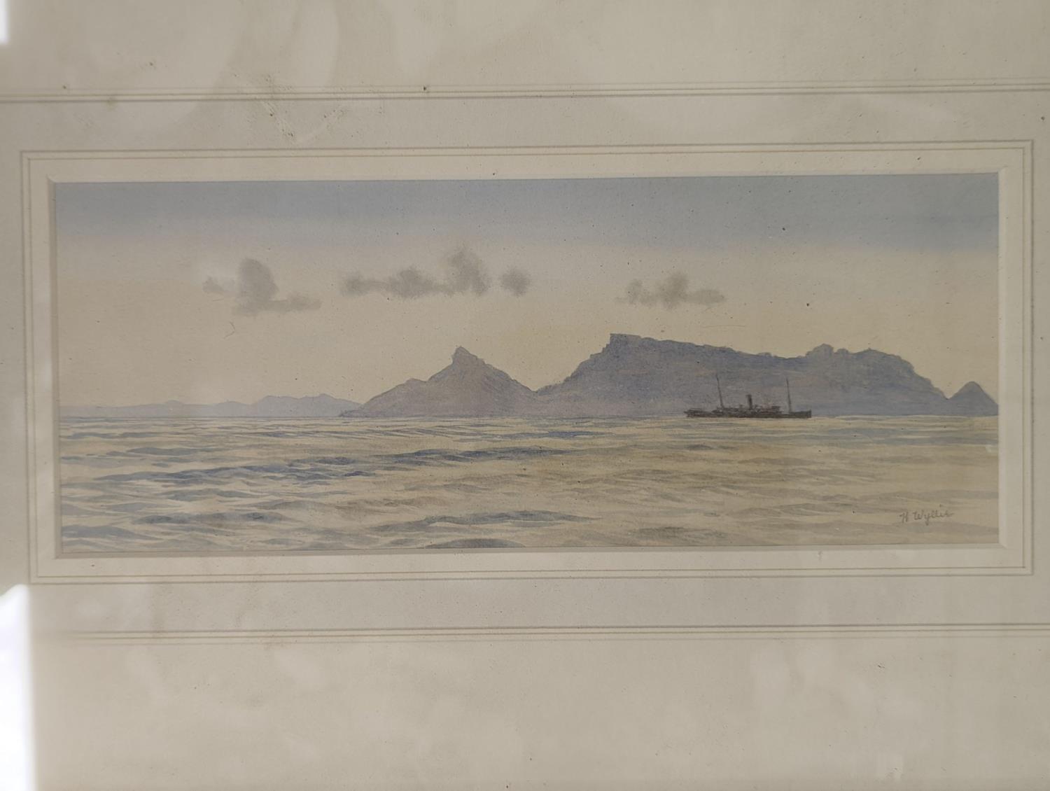 Harold Wyllie (1880-1973), pencil and watercolour, Views of Cape Town from the sea, signed, 11 x - Image 3 of 6