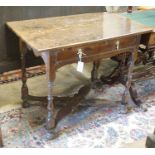 An 18th century rectangular oak side table, width 89cm depth 55cm height 73cm