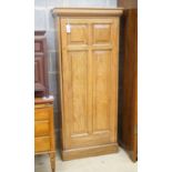 A late 19th / early 20th century walnut panelled bachelor's wardrobe, width 67cm depth 33cm height