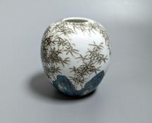 A Chinese semi eggshell porcelain brush washer 8cm