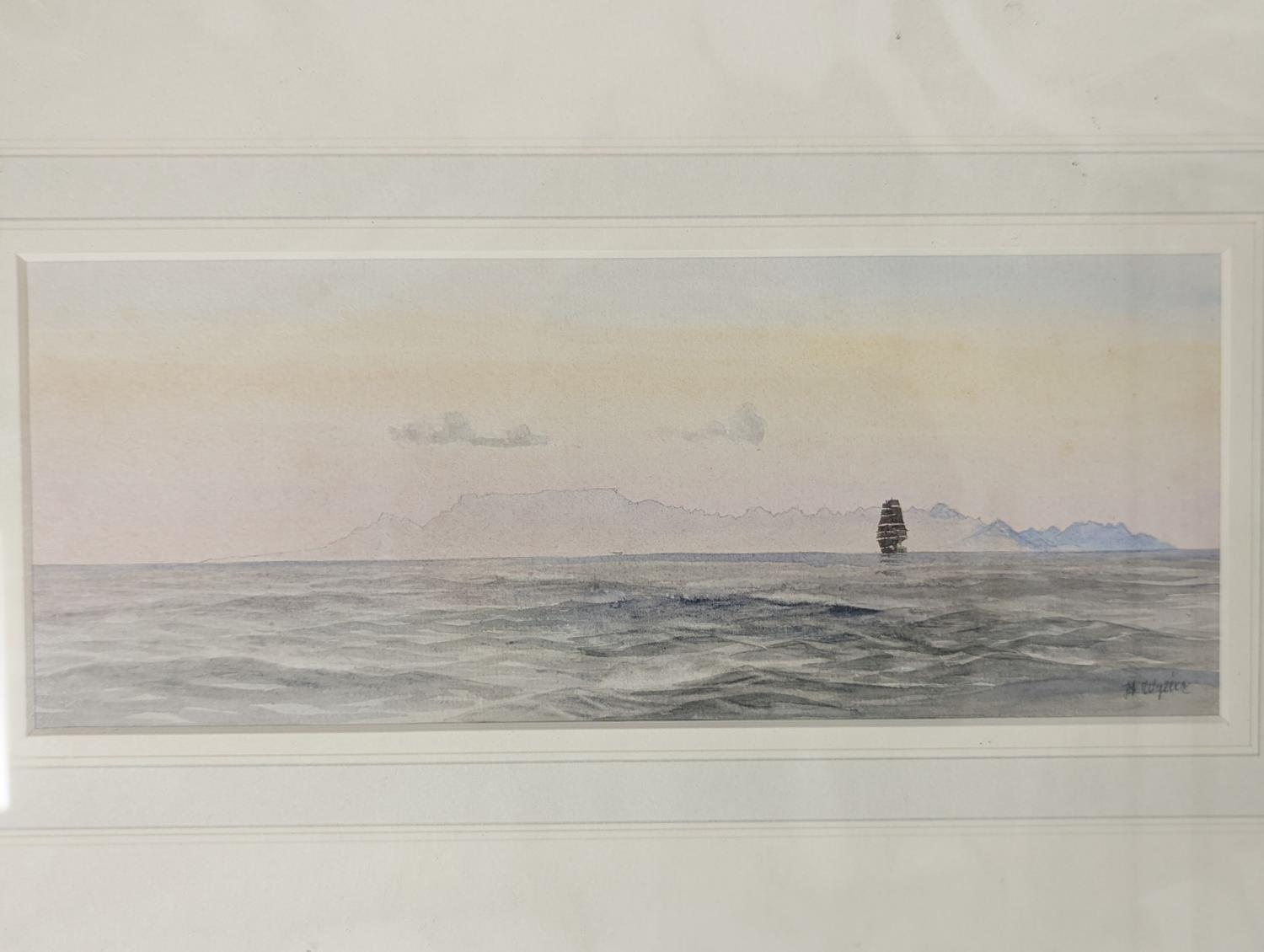 Harold Wyllie (1880-1973), pencil and watercolour, Views of Cape Town from the sea, signed, 11 x - Image 2 of 6
