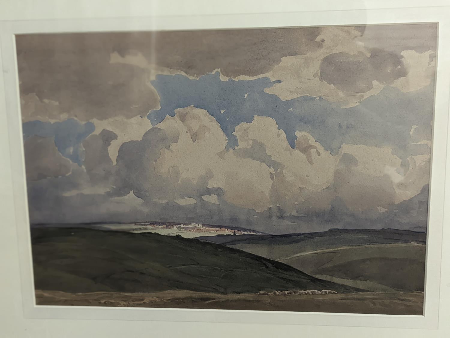 Walter Robert Stewart Acton (1879-1960), five watercolours, Views along the South Downs, largest - Image 3 of 6