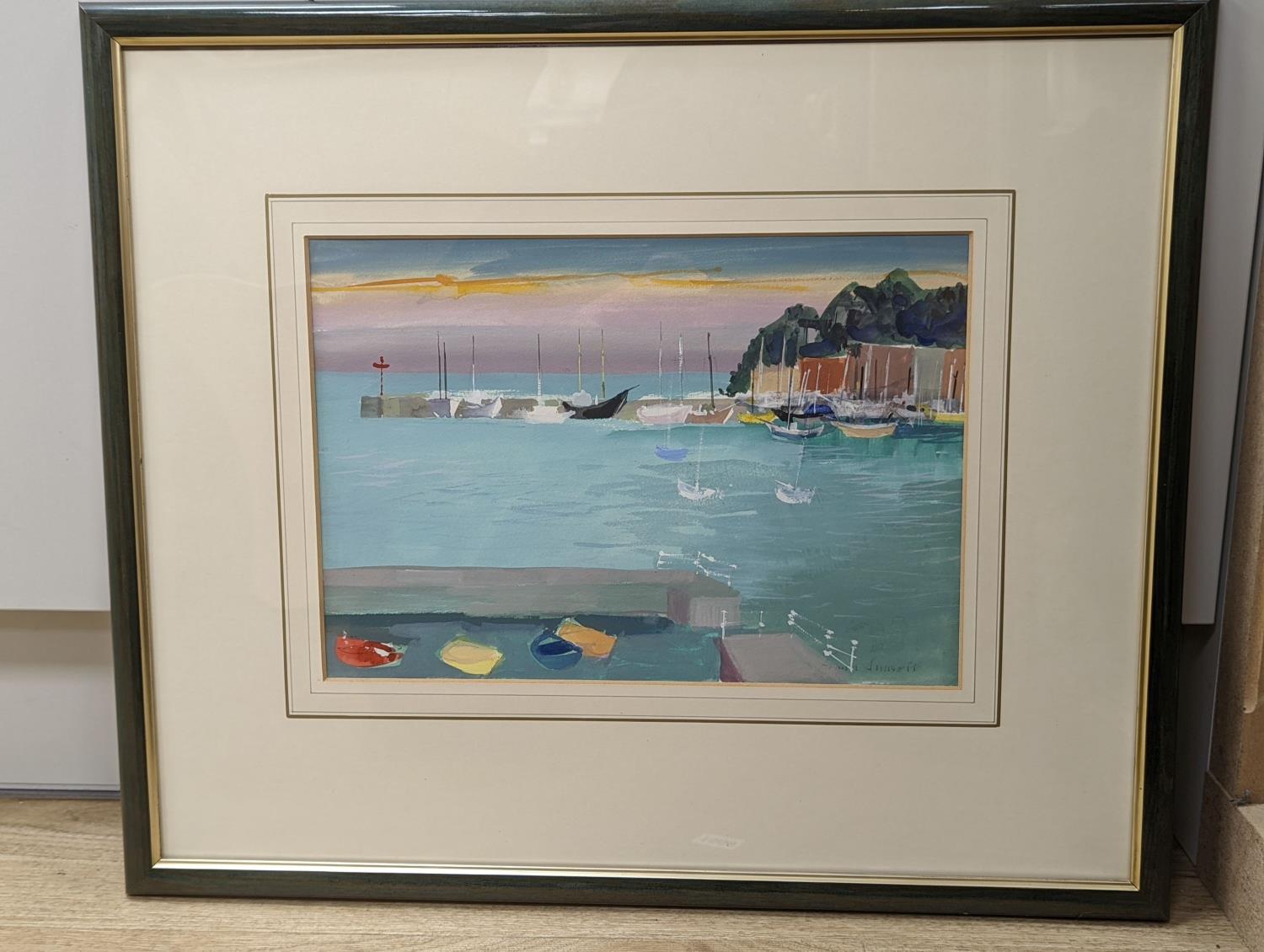 Frank Archer, RWS.RE.ARCA (1912-1995), watercolour with gouache, "Evening Santa Margherita", - Bild 2 aus 4