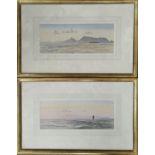 Harold Wyllie (1880-1973), pencil and watercolour, Views of Cape Town from the sea, signed, 11 x