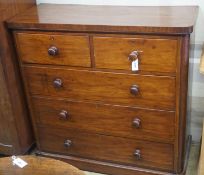 A Victorian mahogany chest, width 119cm, depth 50cm, height 117cm