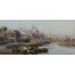 Walter Stewart Lloyd (1875-1929), watercolour, 'Arundel', signed and dated 1903, 17 x 35cm