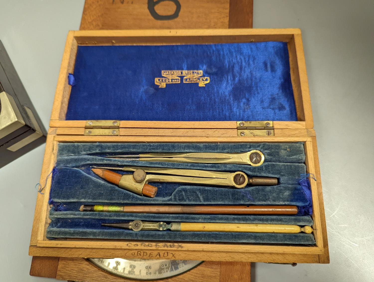 A collection of mahogany cased drawing instruments (8) - Image 5 of 5