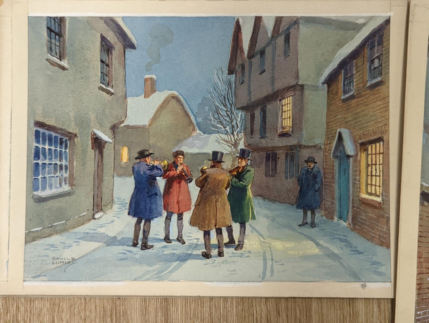 Savile Lumley (1876-1960), seven watercolours; Coaching scenes (4), signed, largest 24 x 32cm. and - Image 4 of 8