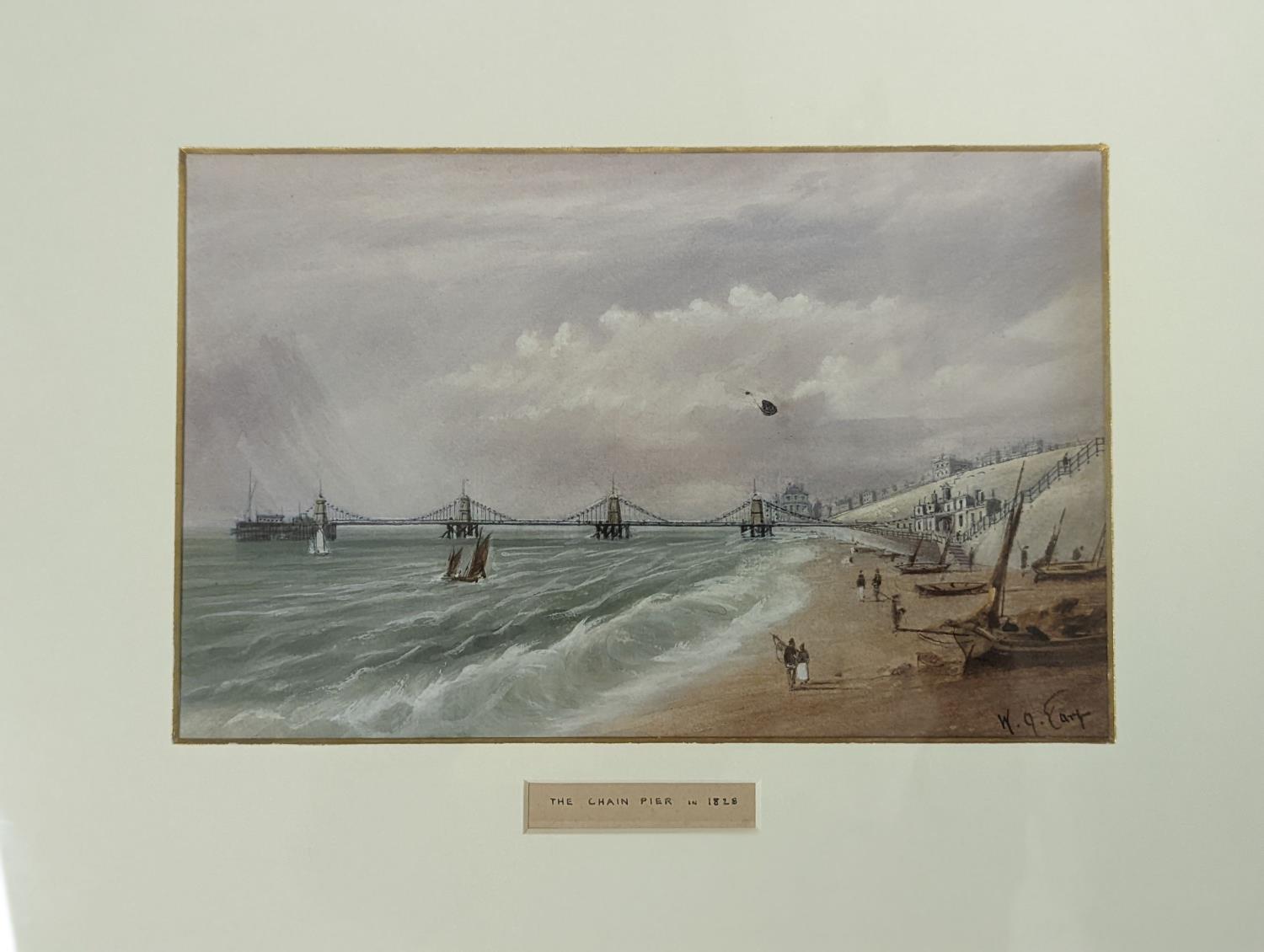 William Henry Earp (1831-1914), four watercolours, A view of Brighthelmstone 1785 and The Chain Pier - Image 6 of 7