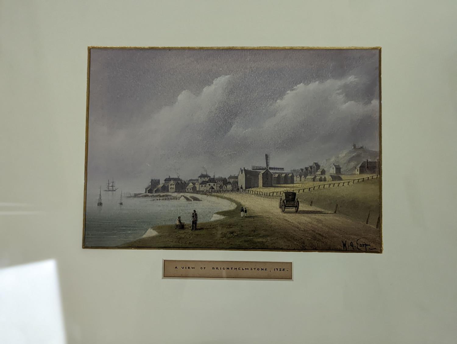 William Henry Earp (1831-1914), four watercolours, A view of Brighthelmstone 1785 and The Chain Pier - Image 7 of 7