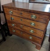 A small George IV mahogany four drawer chest, width 84cm, depth 45cm, height 82cm