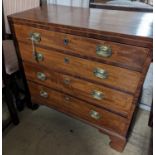 A small George IV mahogany four drawer chest, width 84cm, depth 45cm, height 82cm