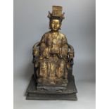 A Chinese bronze figure of an Xi Wangmu, 40cm