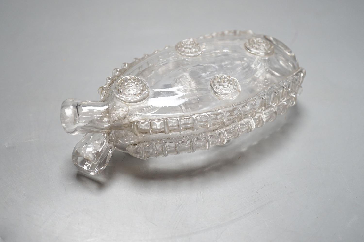 A 18th century glass twin-chamber novelty flask 16cm - Image 3 of 4