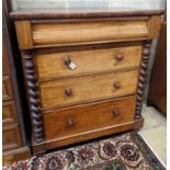 A Victorian mahogany Scottish chest, width 110cm, depth 55cm, height 128cm