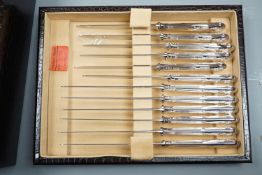 A cased modern silver forty four piece canteen of King's pattern cutlery by Mappin & Webb,