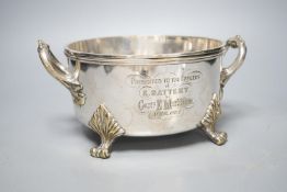 A Victorian Royal Horse Artillery sauce pot presented to the officers of K.Battery by Captain E.